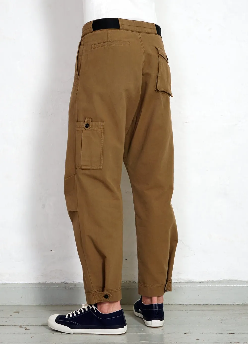 KARLO | Wide Cut Utility Trousers | Khaki