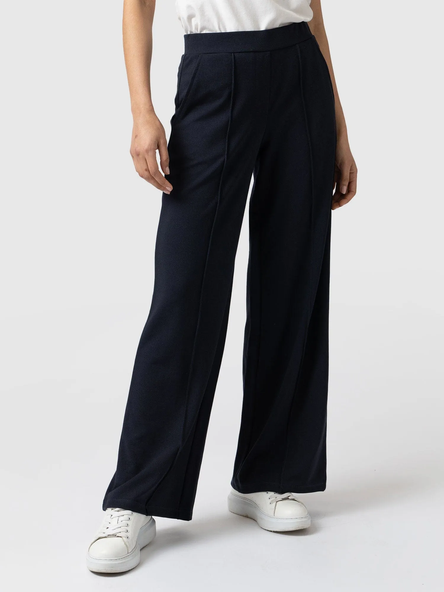 Keller Wide Leg Pant - Navy