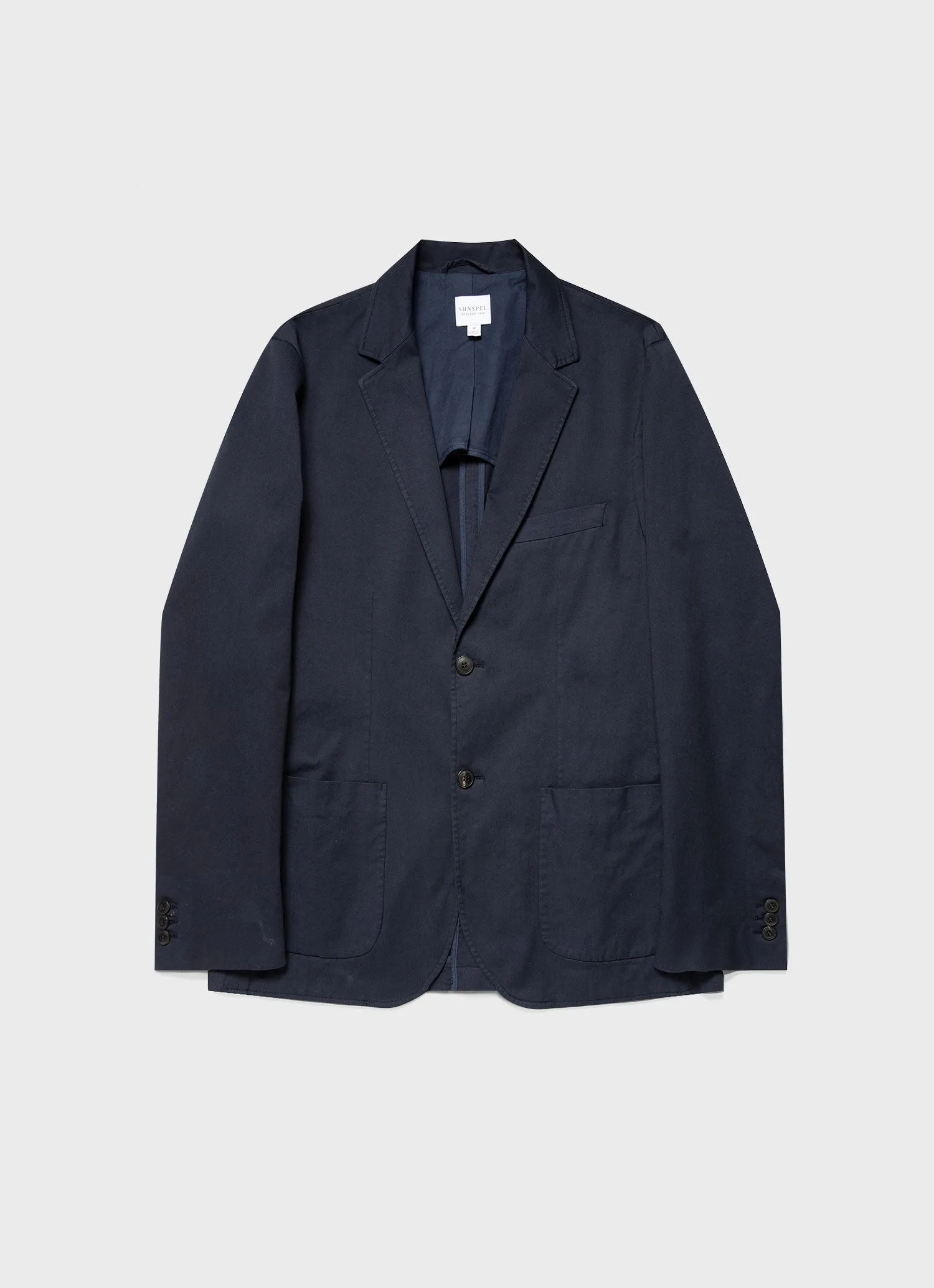 Men's Cotton Two-Piece Suit in Navy