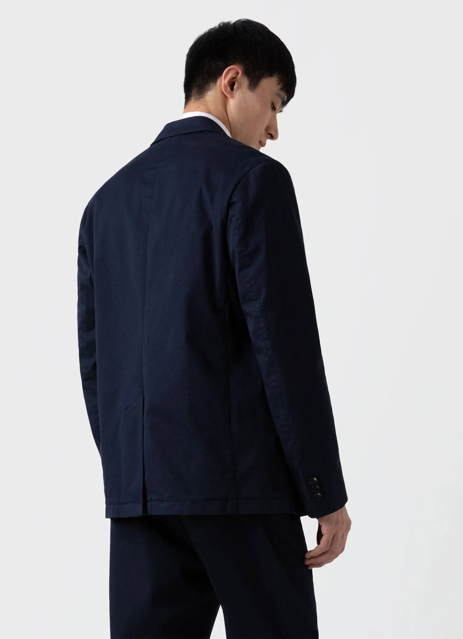 Men's Cotton Two-Piece Suit in Navy