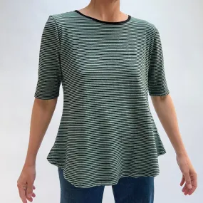 Mill Valley | Striped Tee in Sage