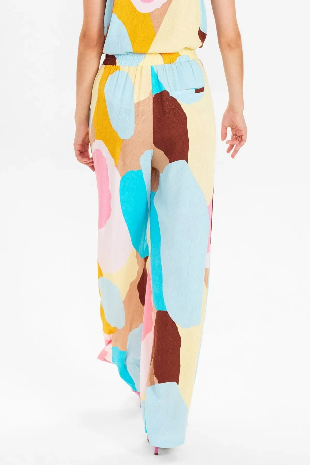 Numph Wide Leg Printed Trousers Multi