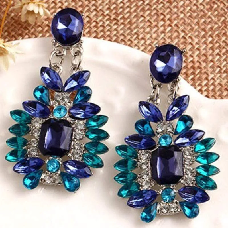 Ocean Front Property Blue Gem Post Earrings