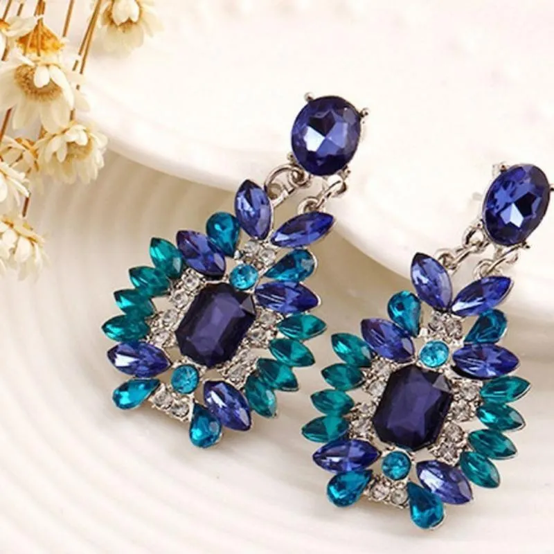 Ocean Front Property Blue Gem Post Earrings