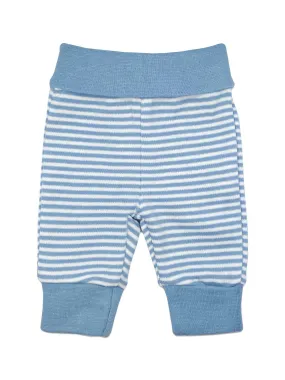 Organic Cotton Blue Thin Stripe Trousers