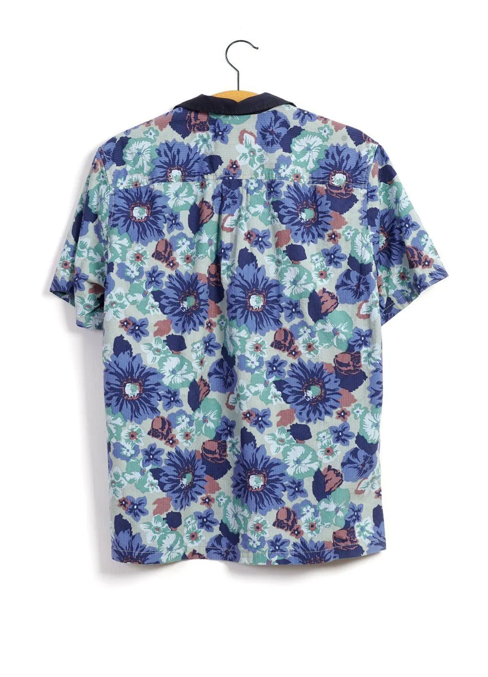 PHILIP | Short Sleeve Pull-On Shirt | Flower/Navy