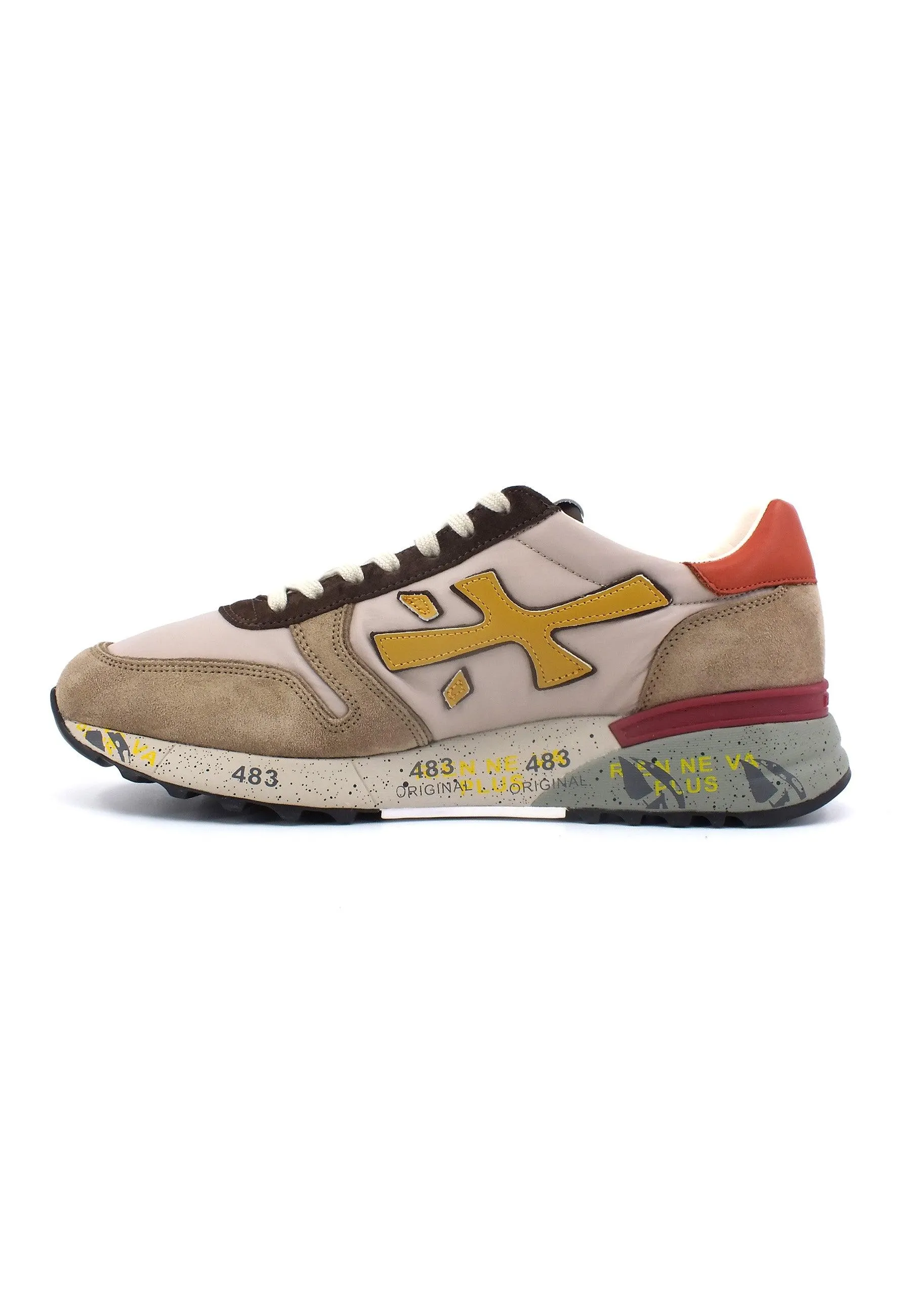 PREMIATA Sneaker Uomo Beige Brown MICK-6416