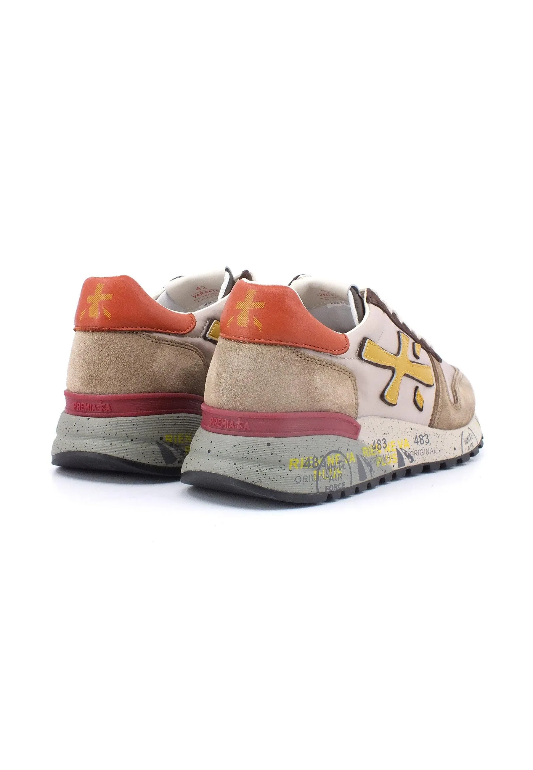 PREMIATA Sneaker Uomo Beige Brown MICK-6416