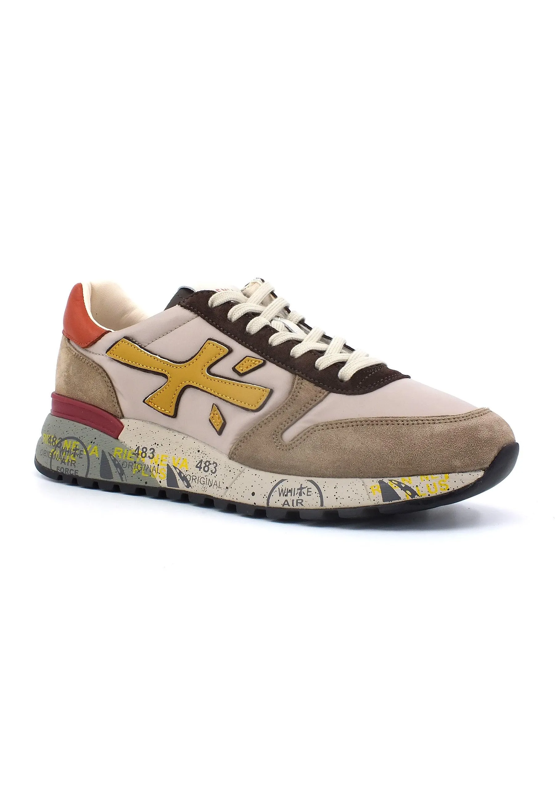 PREMIATA Sneaker Uomo Beige Brown MICK-6416