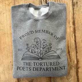 Proud Member of The Tortured Poets Department Pullover - Gray