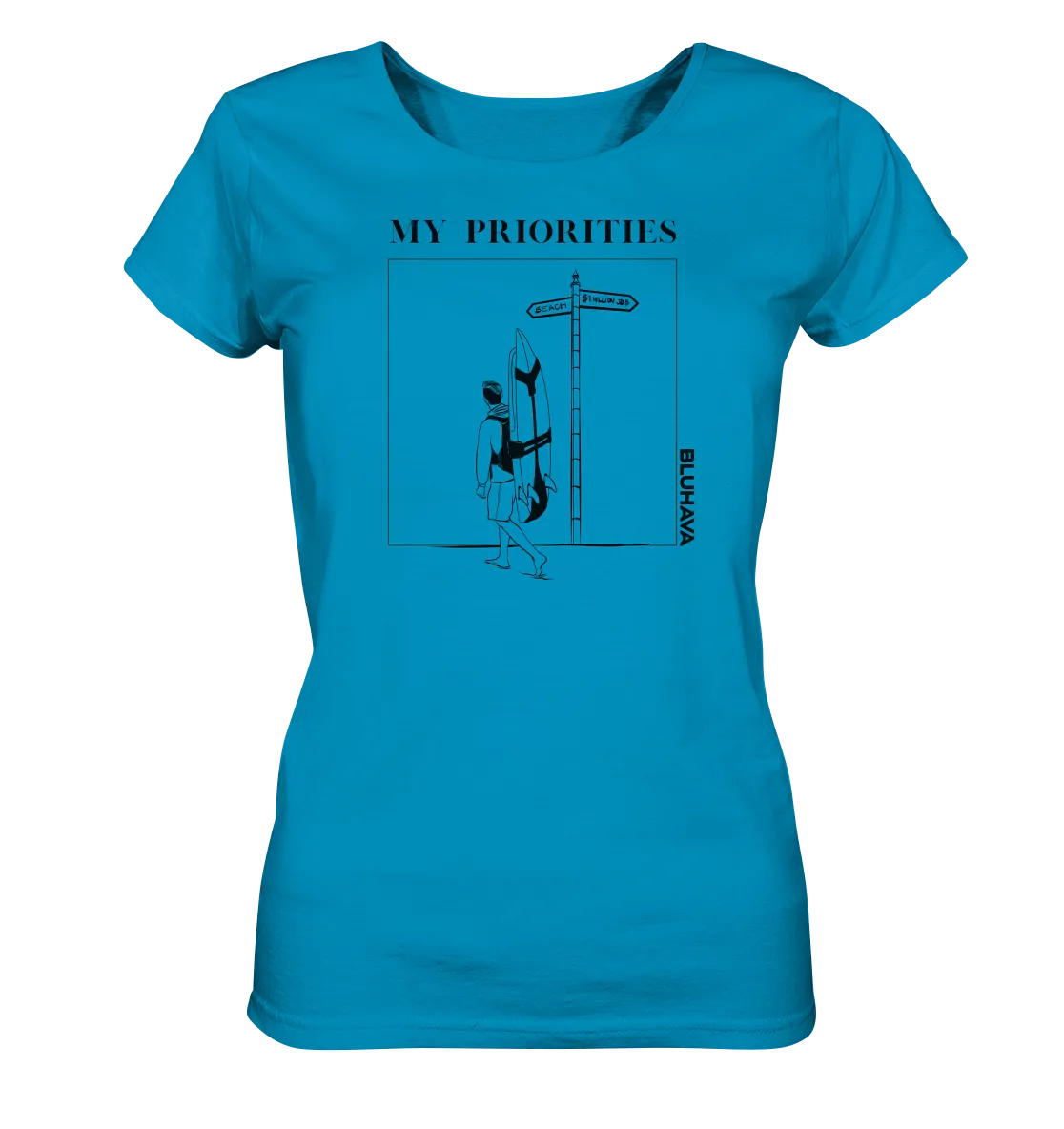 "Beach Priorities" - Damen Premium Organic Shirt