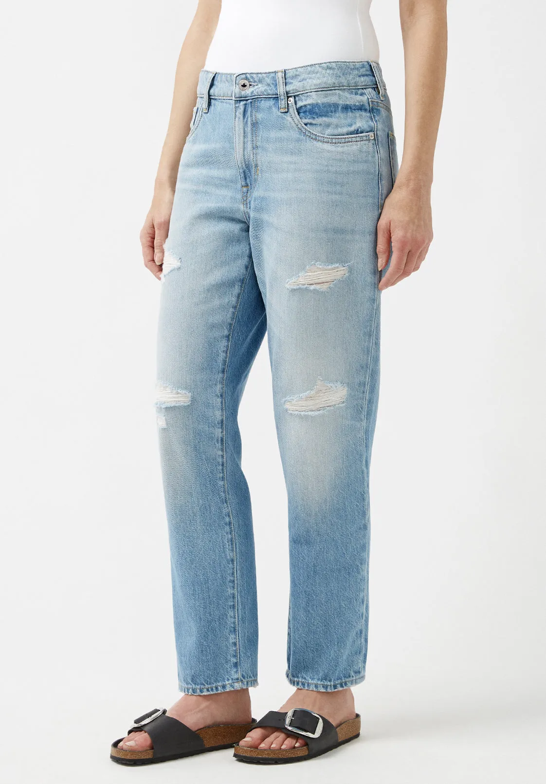 Relaxed Boyfriend Madison Women's Jeans in Used and Sanded - BL15871