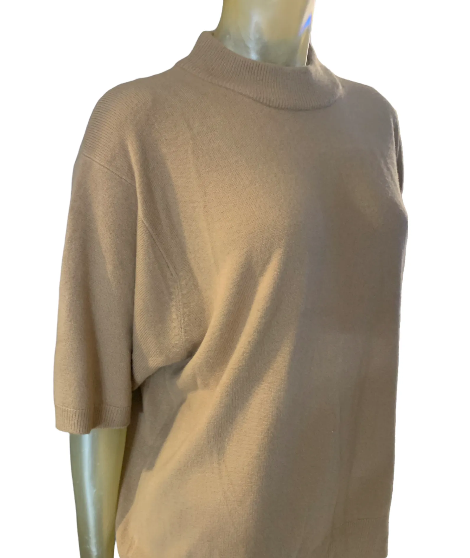 Short sleeve high neck sweater