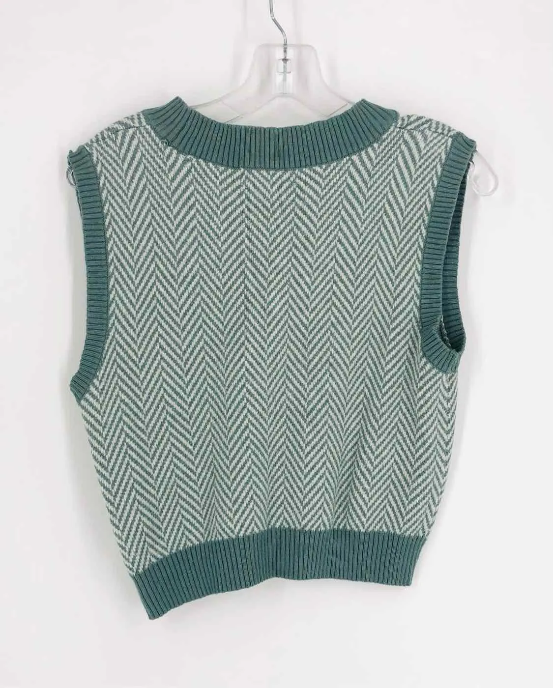 Size S Seafoam/White Chevron Sweaters Sweater