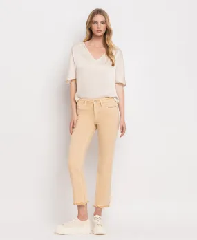 Sun Beige - Mid Rise Straight Jeans