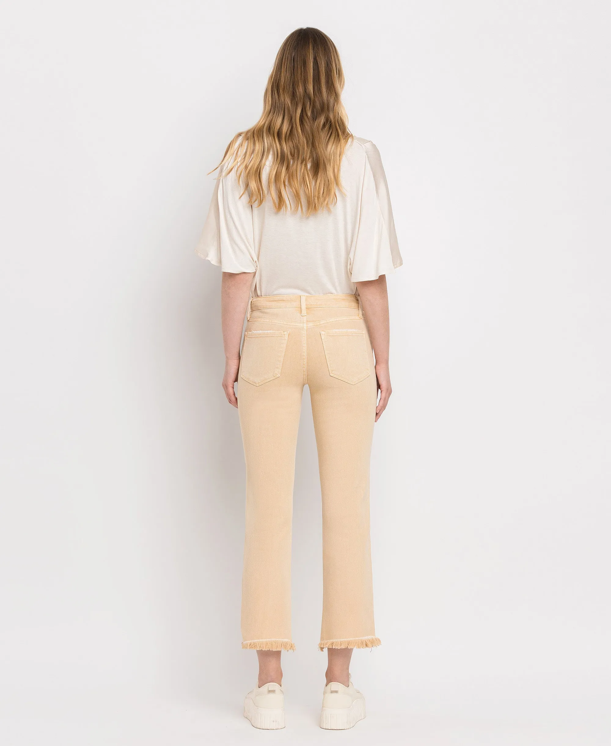 Sun Beige - Mid Rise Straight Jeans