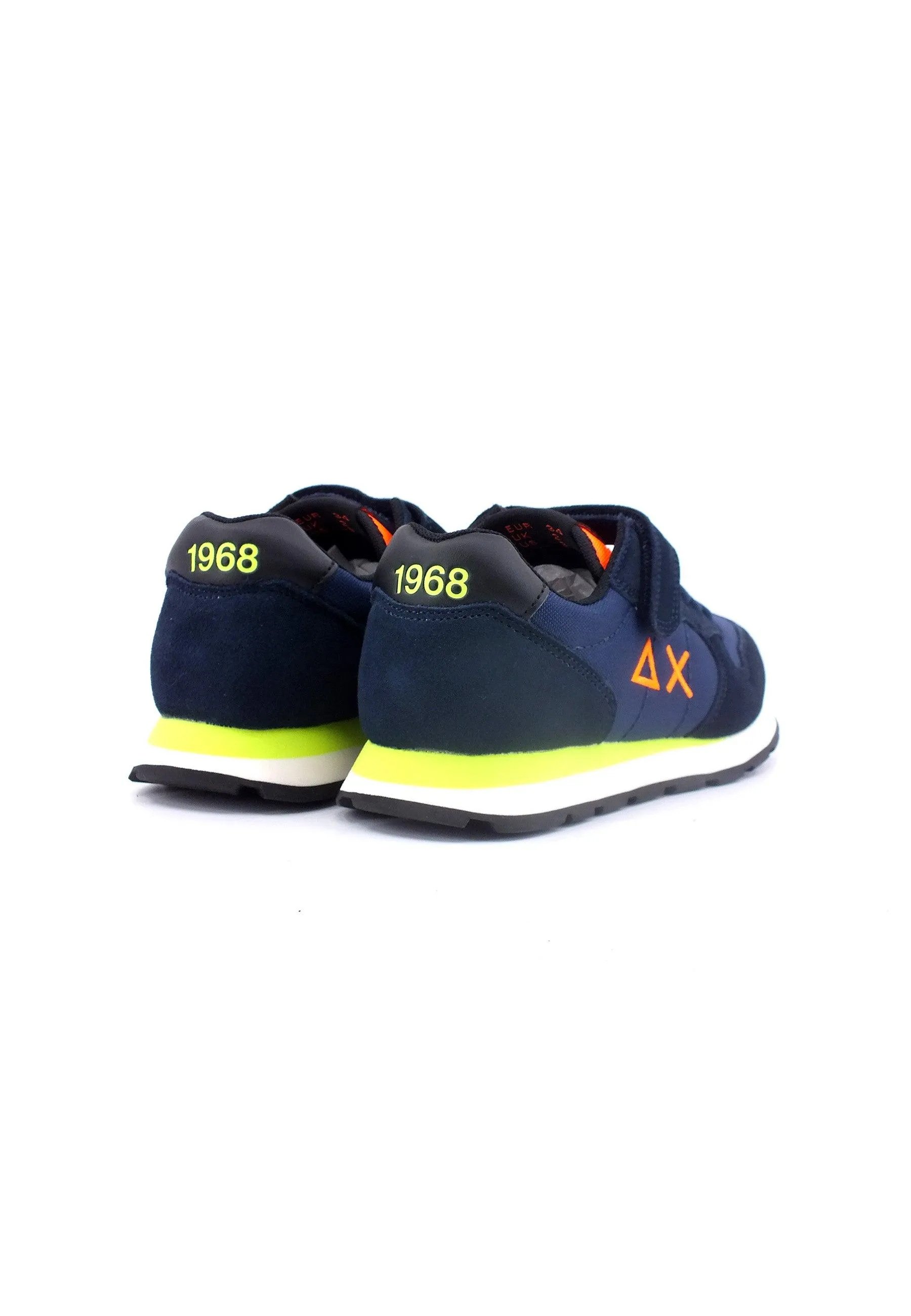 SUN68 Boy's Tom Fluo Sneaker Bimbo Navy Blue Z43302K