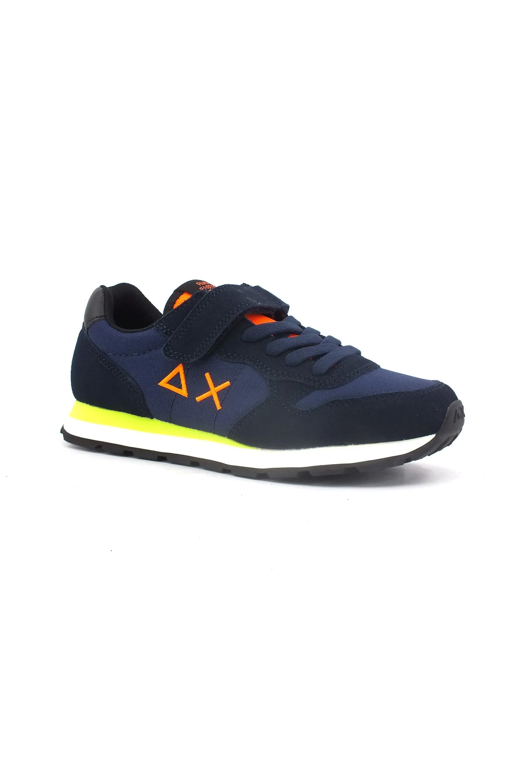 SUN68 Boy's Tom Fluo Sneaker Bimbo Navy Blue Z43302K