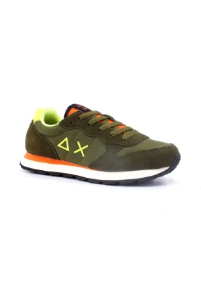 SUN68 Tom Fluo Sneaker Bambino Verde Militare Z33302T