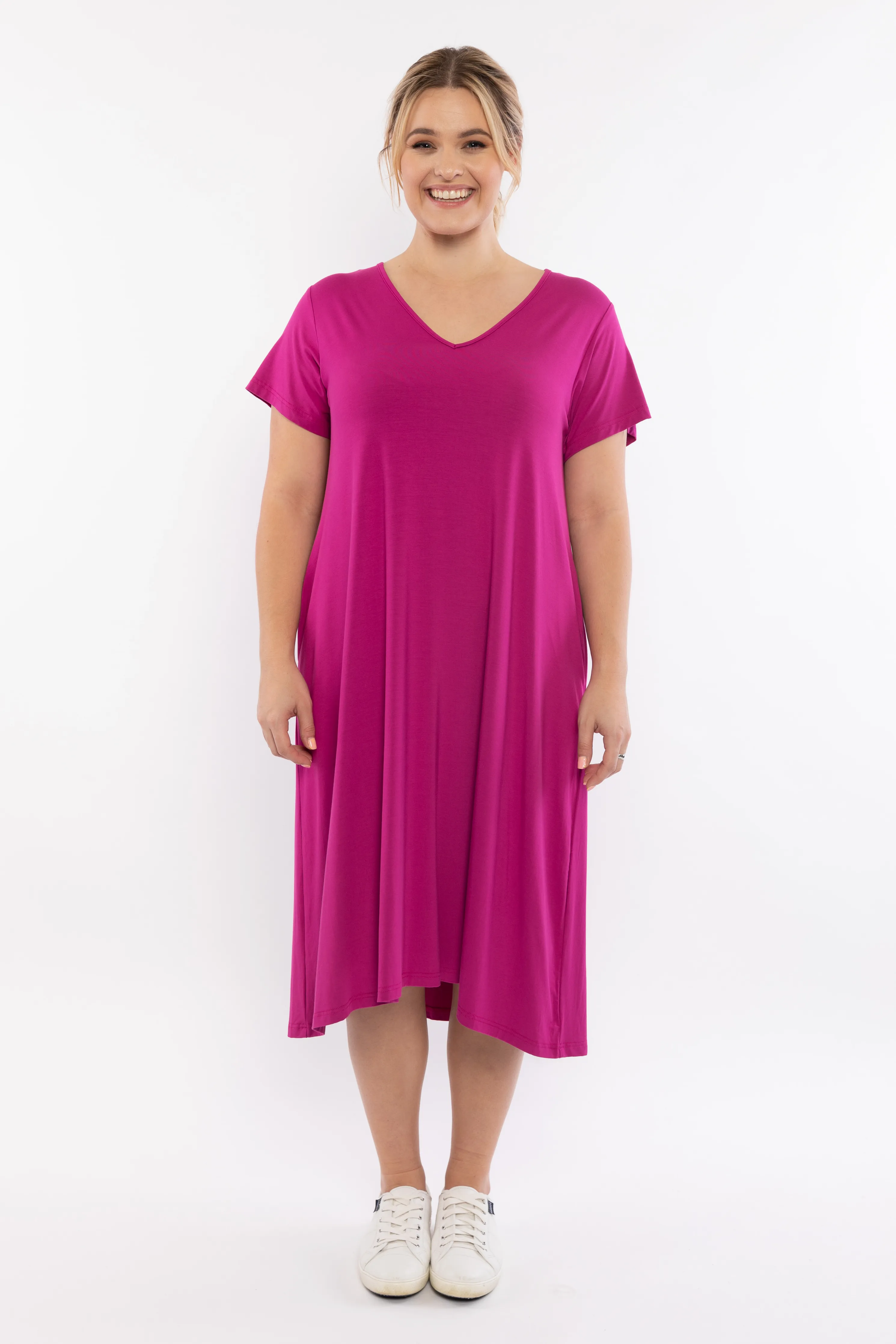 T-Shirt Dress in Pink Lake