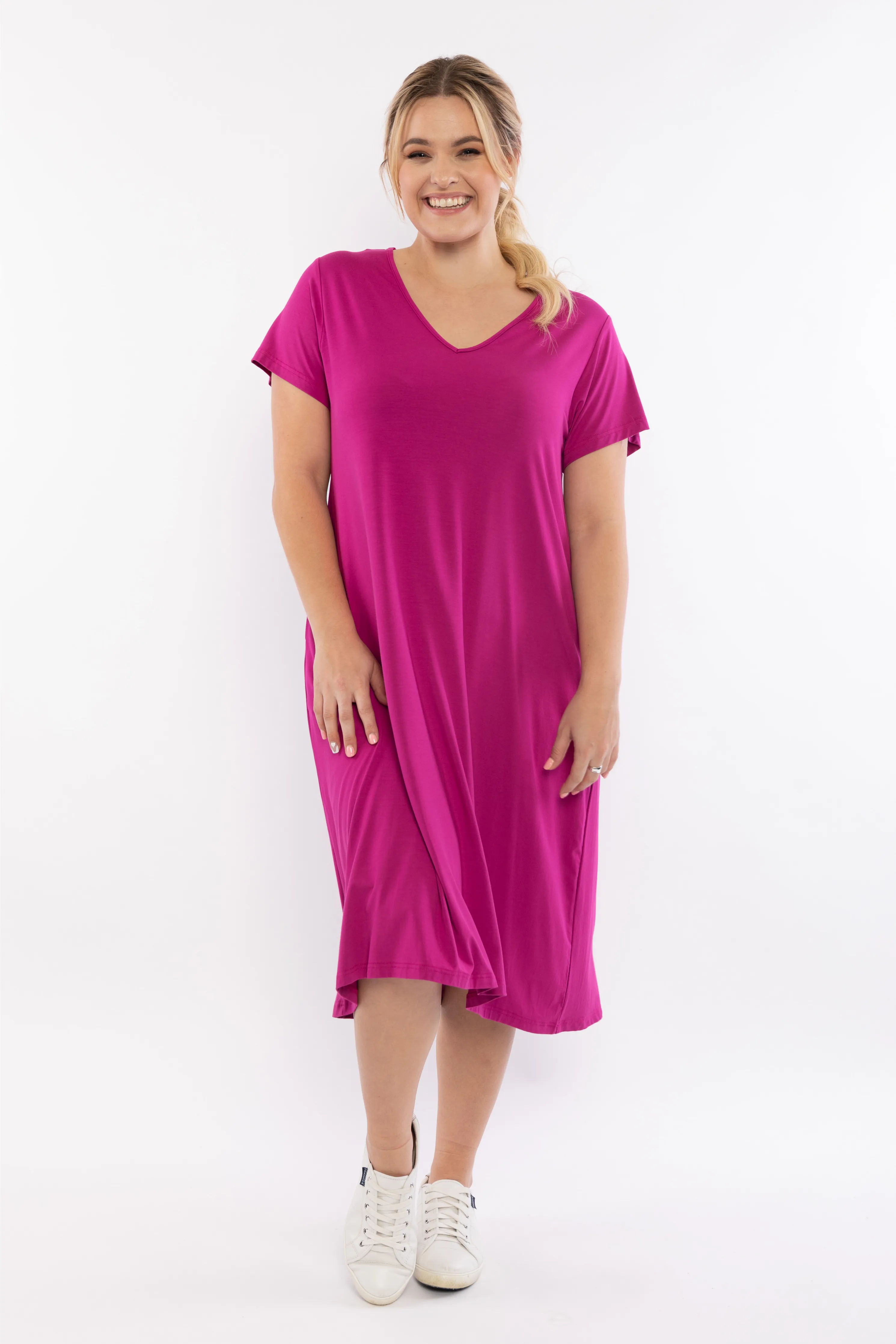 T-Shirt Dress in Pink Lake