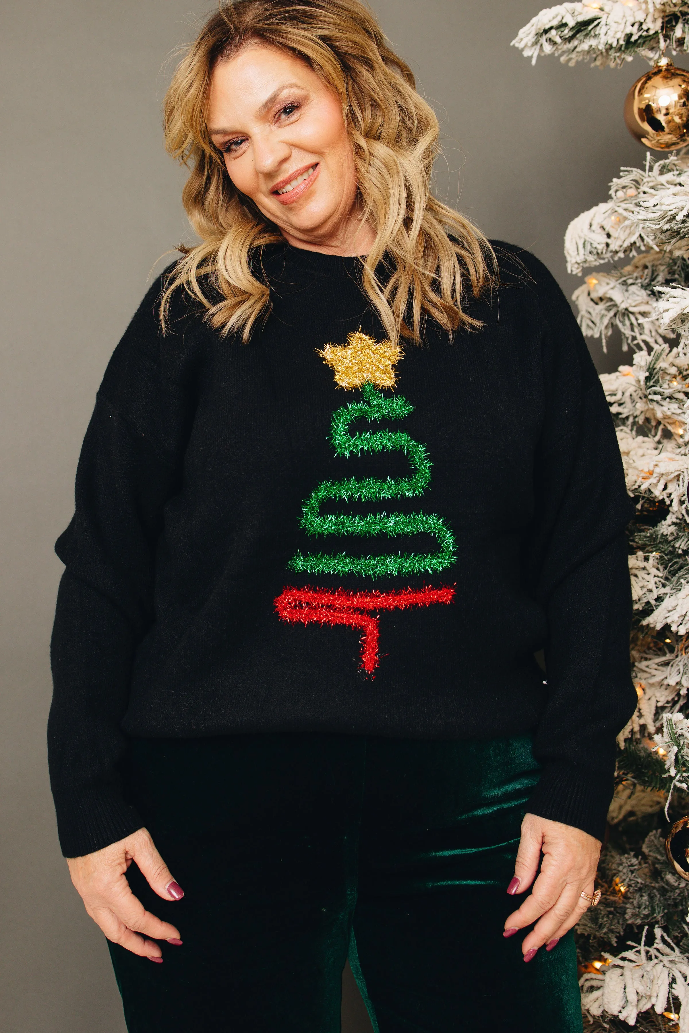 Tinsel Tidings Xmas Sweater (S-3XL)