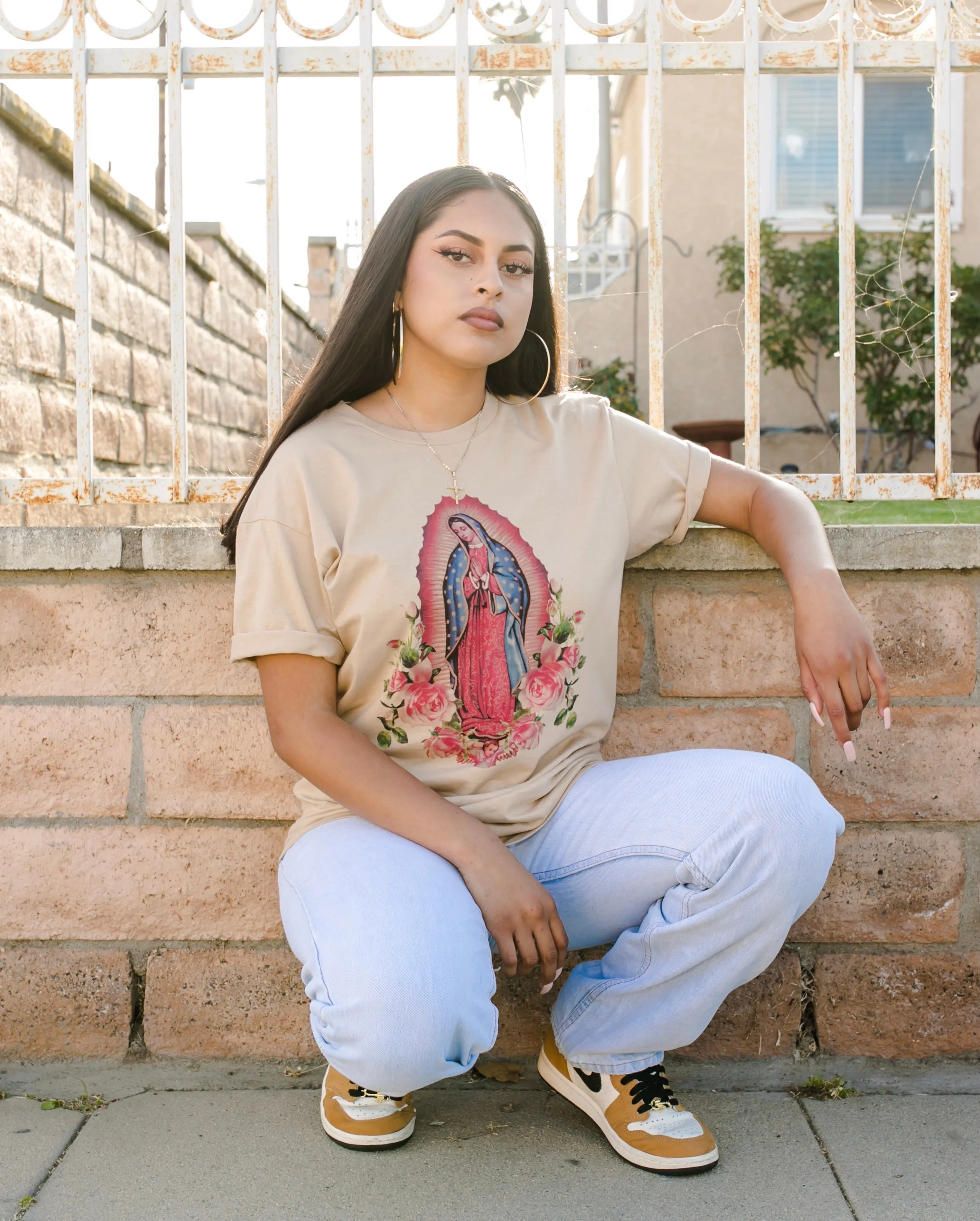 Virgencita Tee - Tan