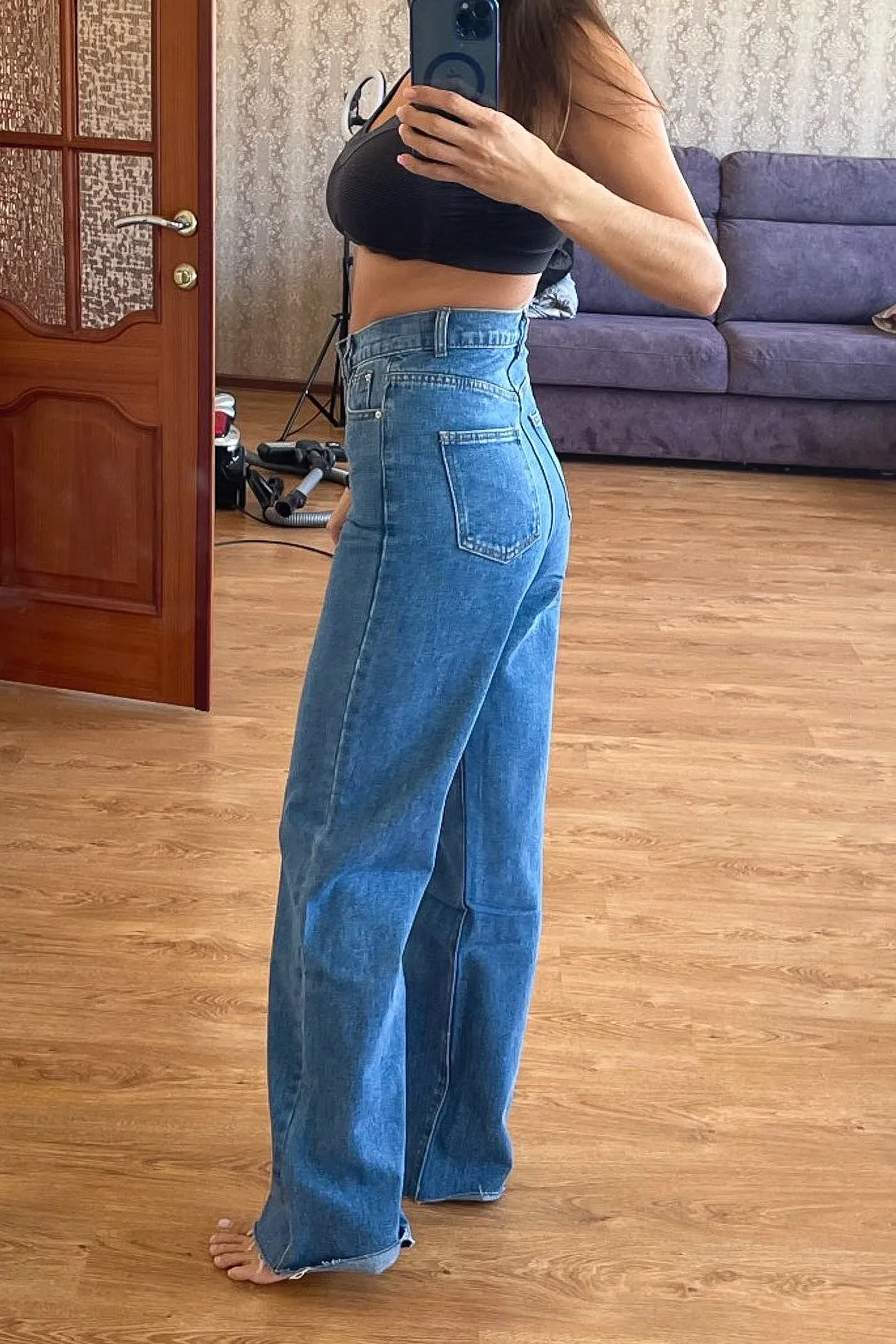 WEEKEND BABY HIGH WAIST JEANS / MID BLUE