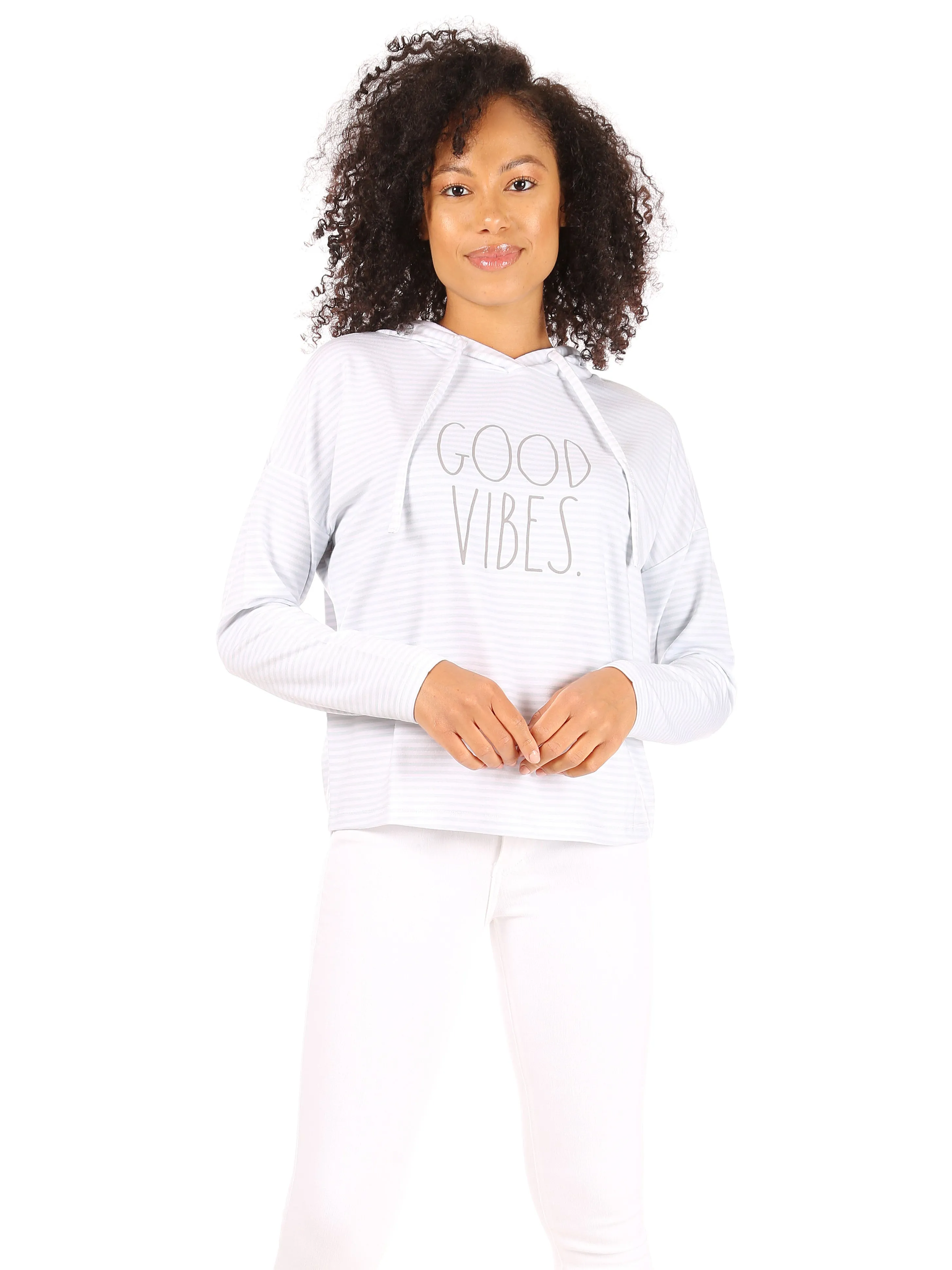 Women's "GOOD VIBES" Slim Fit Pullover Fashion Hoodie